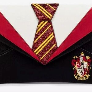 Danielle Nicole Red and Black Clutch with Gryffindor Crest NWT